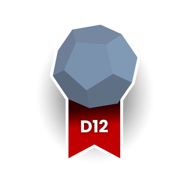 D12-terning med tolv sider