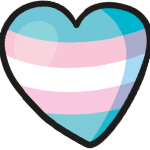 Hjerteformet trans pride-flagg