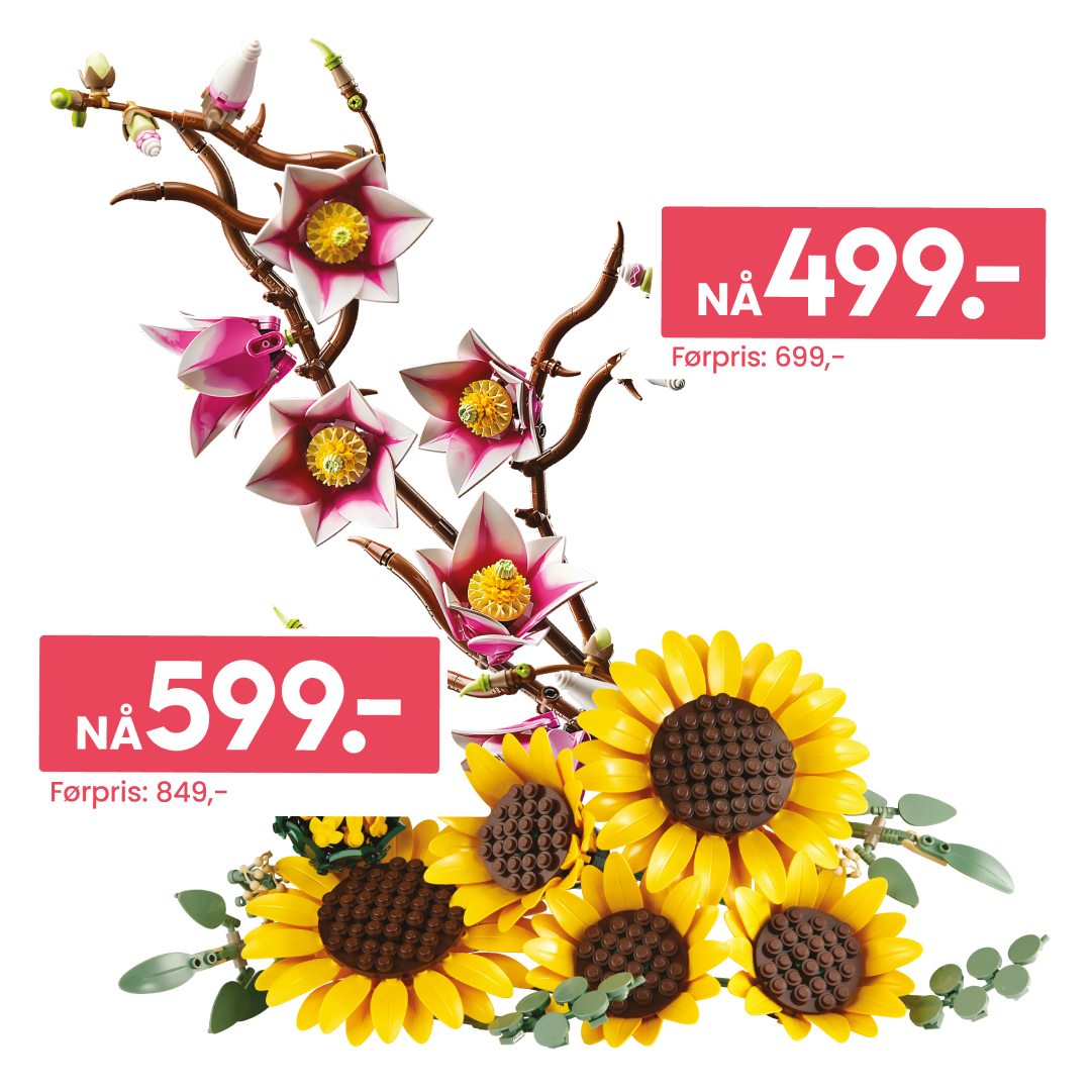 La kreativiteten blomstre med byggesettet LEGO® Botanicals Solsikkebukett (11502) for voksne.