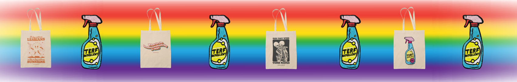 Rainbow & Co produktbilder på regnbuen