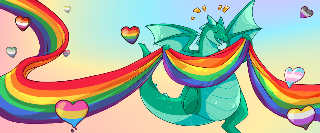 Outly med Pride-flagget