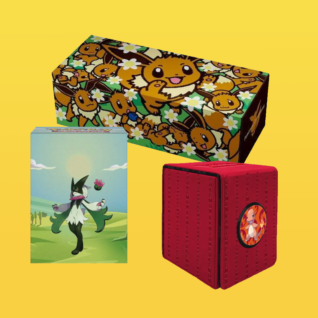 Forskjellige Pokémon deck-bokser