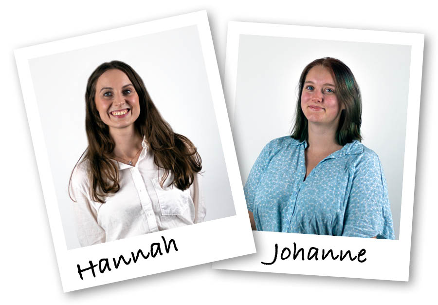 Outlands B2B-ansvarlig Hannah og nettbutikkansvarlig Johanne