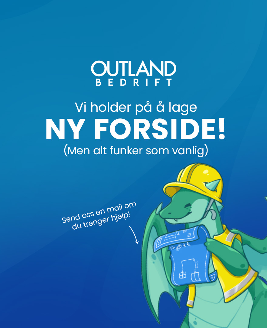 Vi holder på å lage ny forside, men alt funker som vanlig