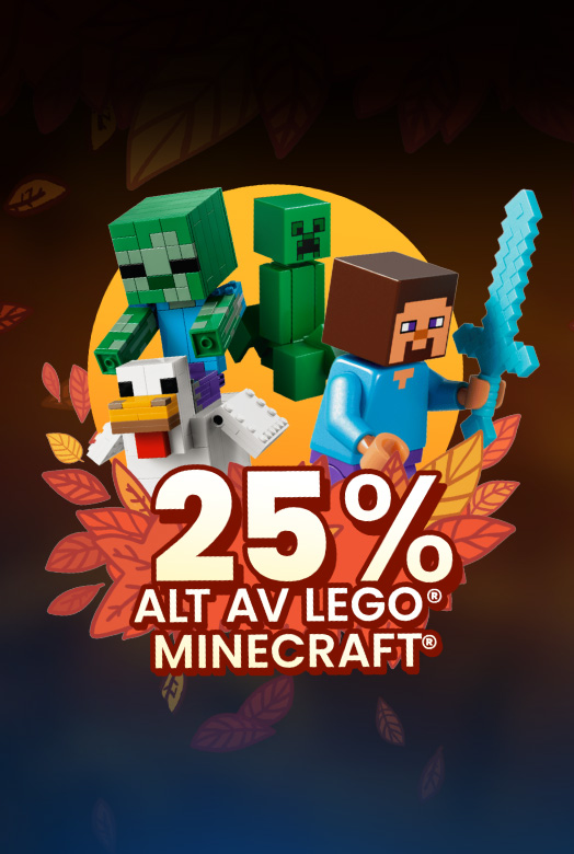 25% på alt av LEGO Minecraft