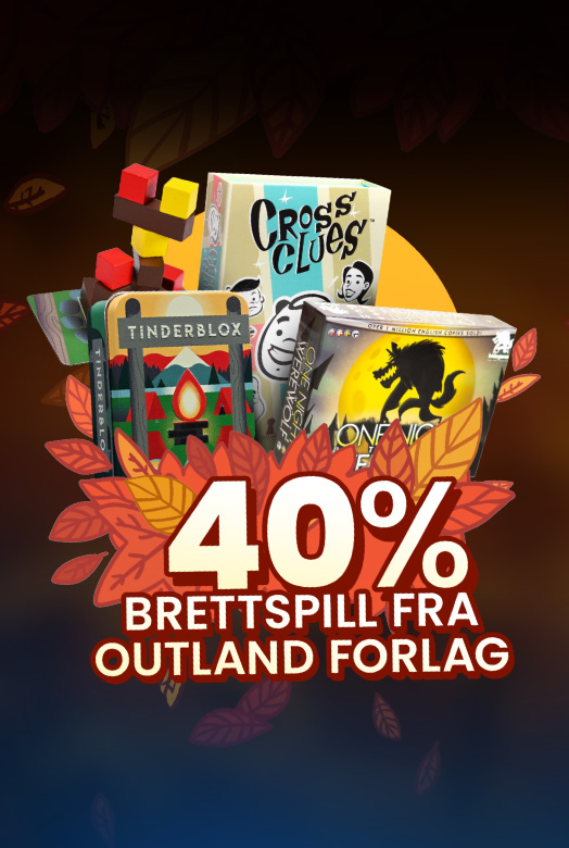40% på alle brettspill fra Outland forlag