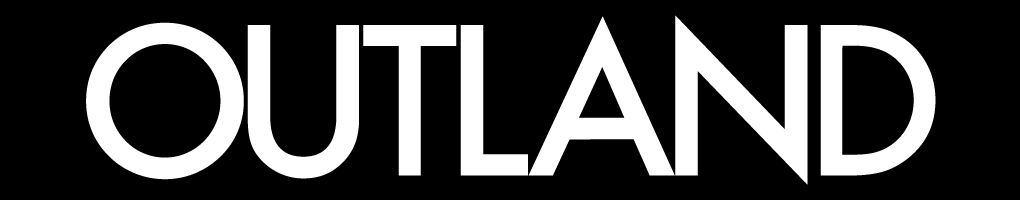 Outland-logo på sort bakgrunn