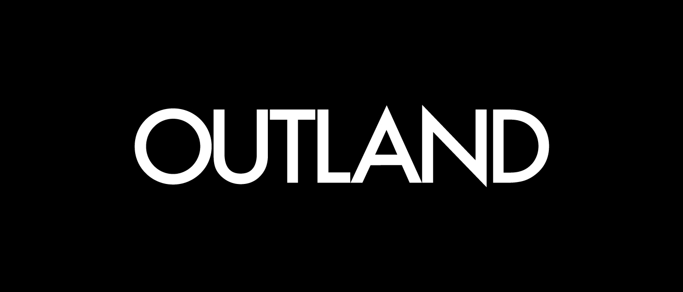 Outland-logo på sort bakgrunn