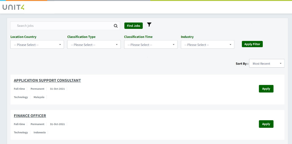 Prosoft v9's Career Site