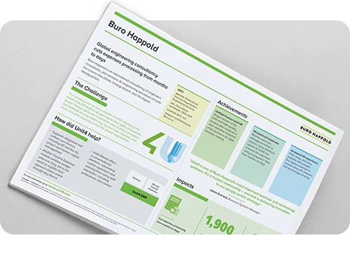 Cover image for Buro Happold 1-page Unit4 customer story