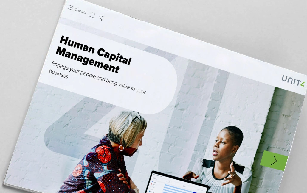 Cover image for Unit4 HCM product eBrochure