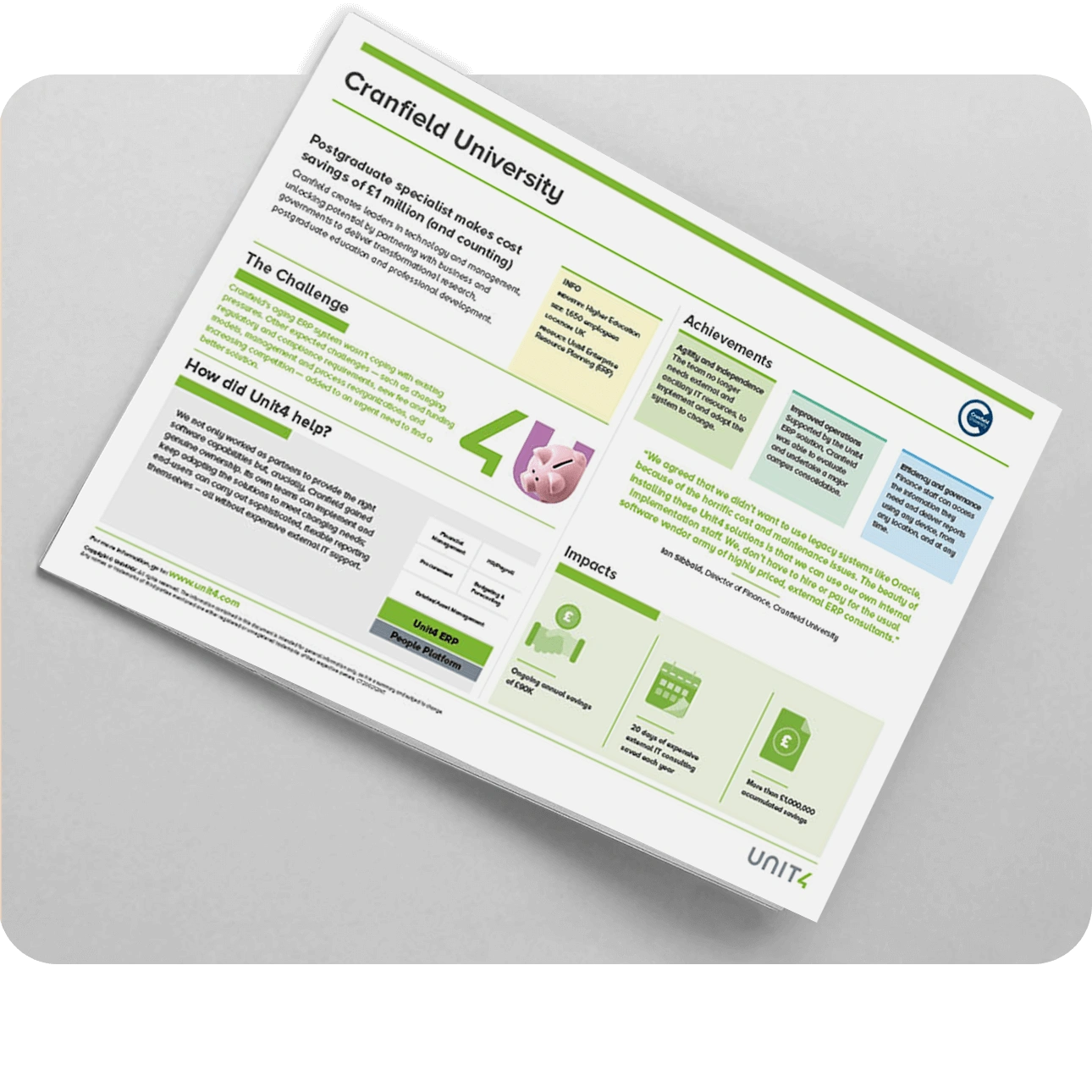 Cover image for Unit4 customer story about Cranfield University