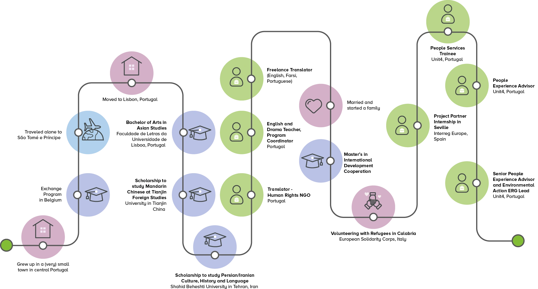 Image showing Flavia's career journey