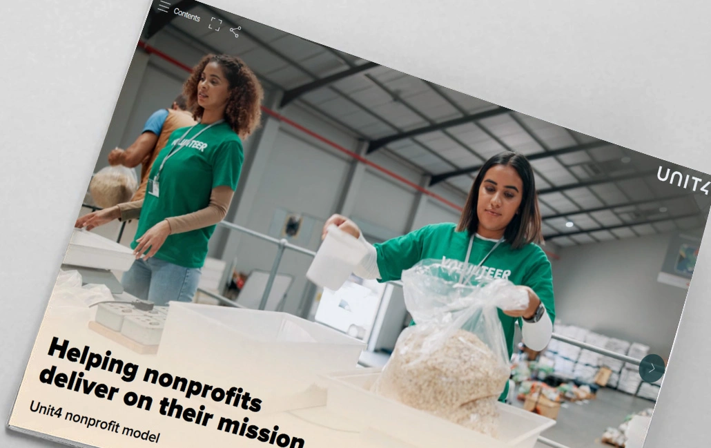 cover image for e-book about the Unit4 Nonprofit industry model