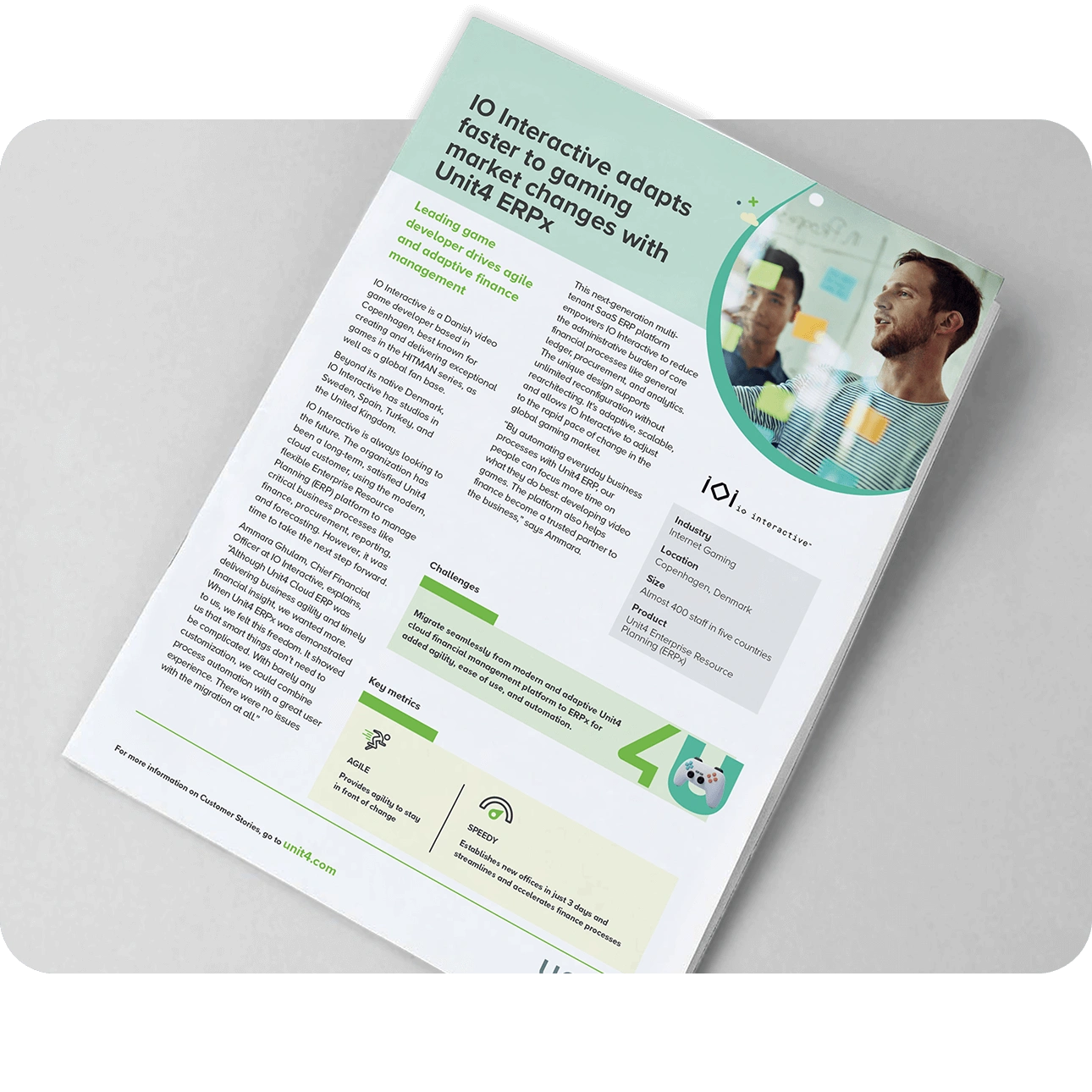 Cover image for IO Interactive Unit4 customer story