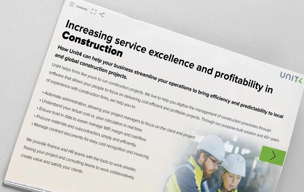 Cover image for eBook on how to increase service excellence and profitability in construction