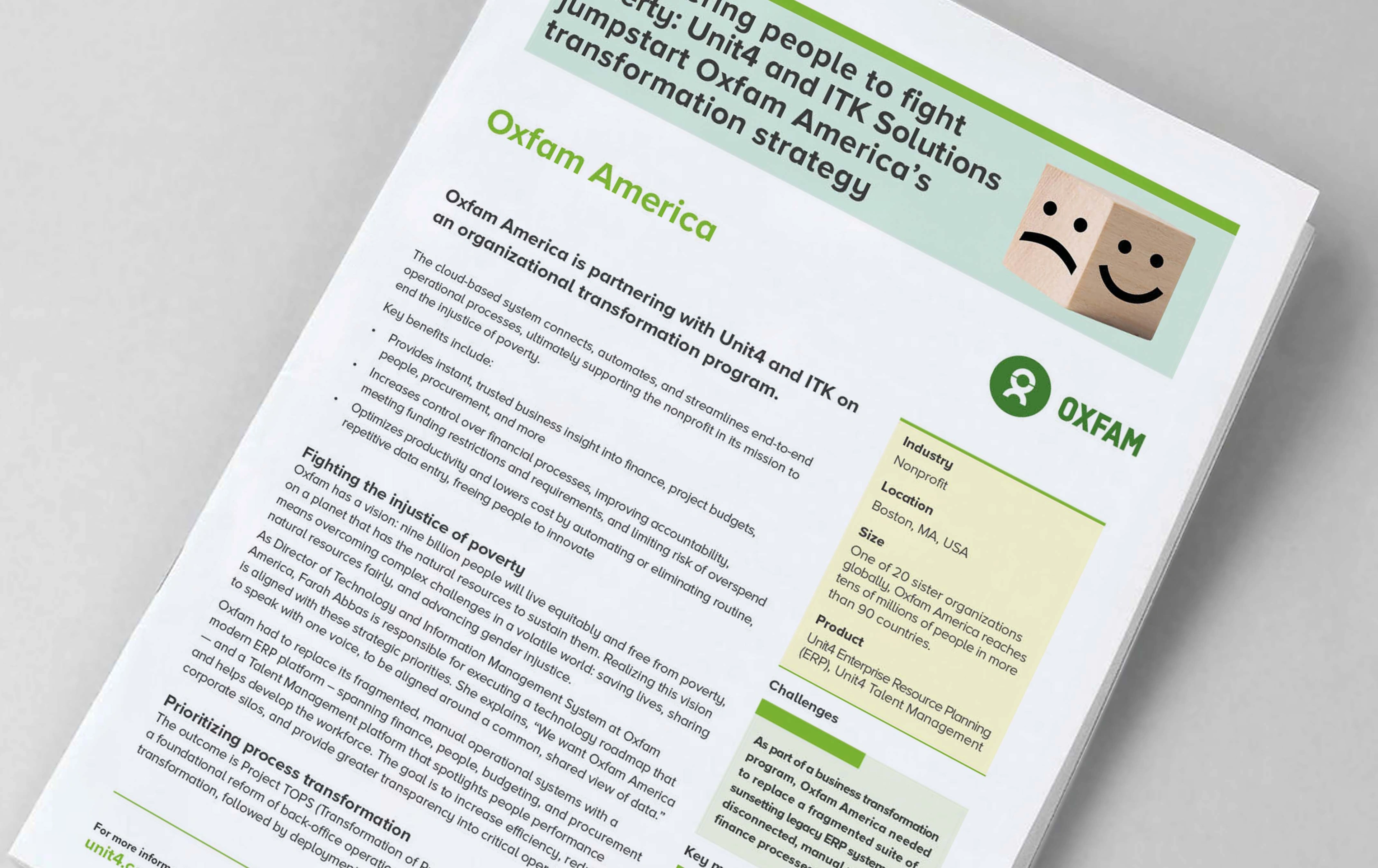 Cover image for success story about Unit4 customer - Oxfam America