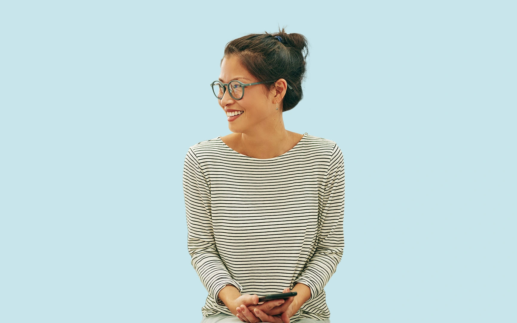 woman smiling