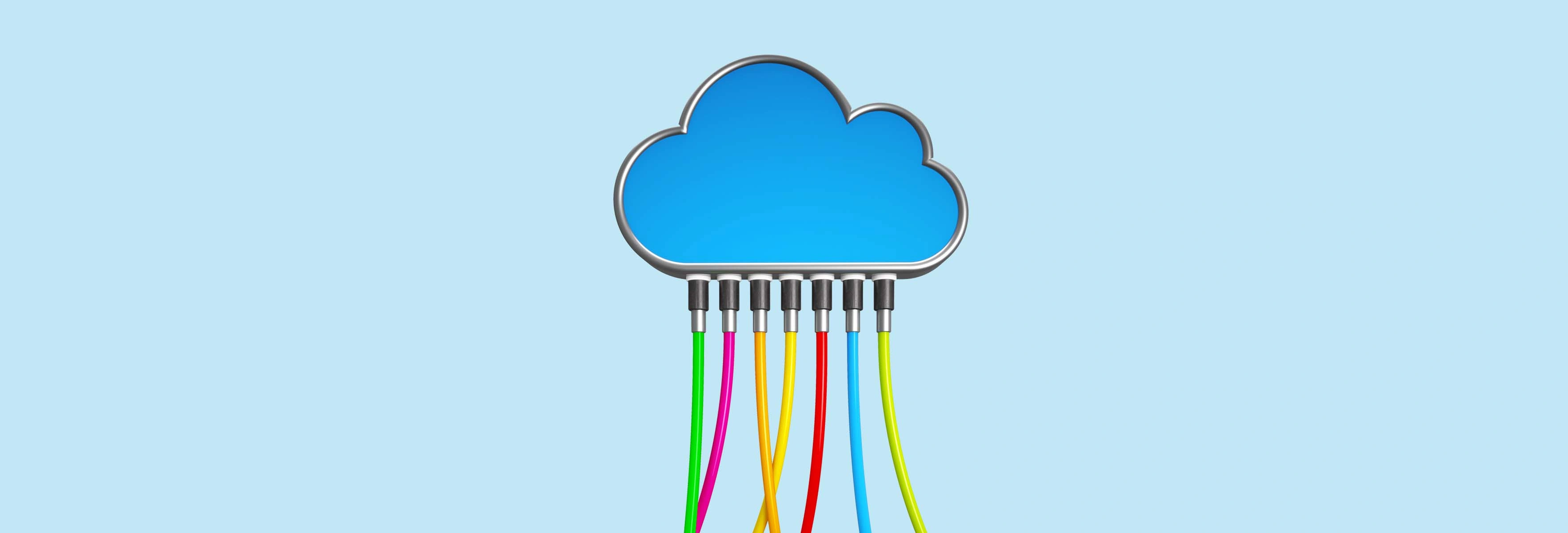 artificial cloud blue background