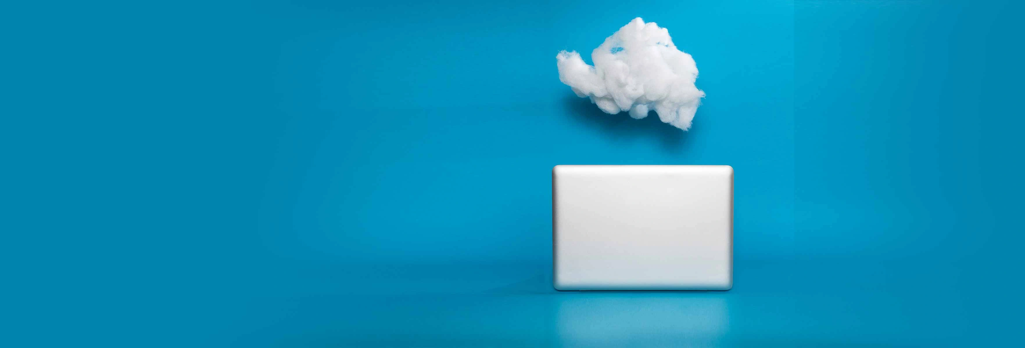 white square and a cloud