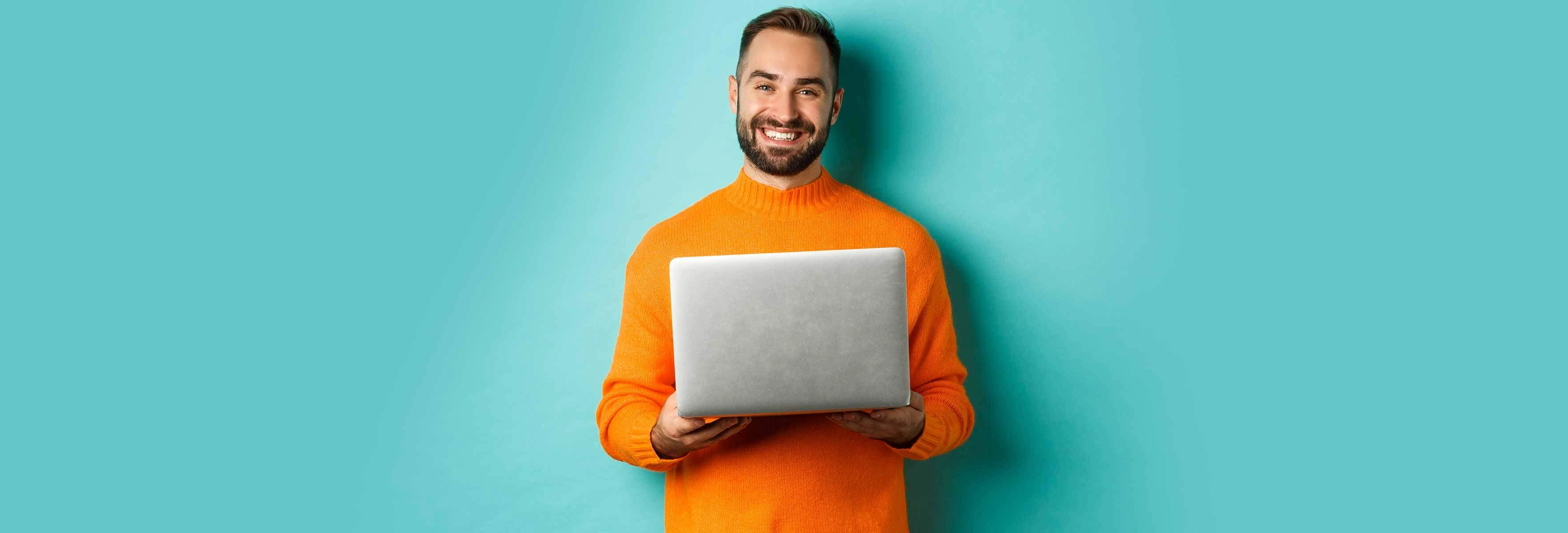 person with laptop