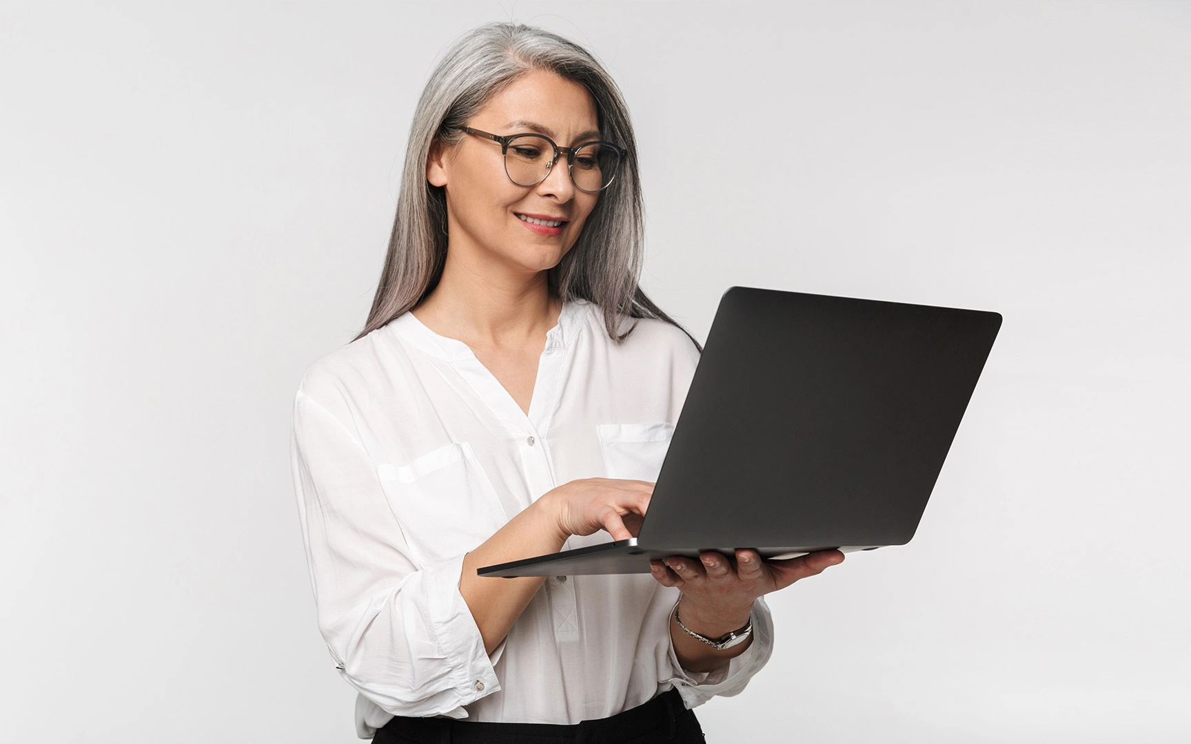person with laptop