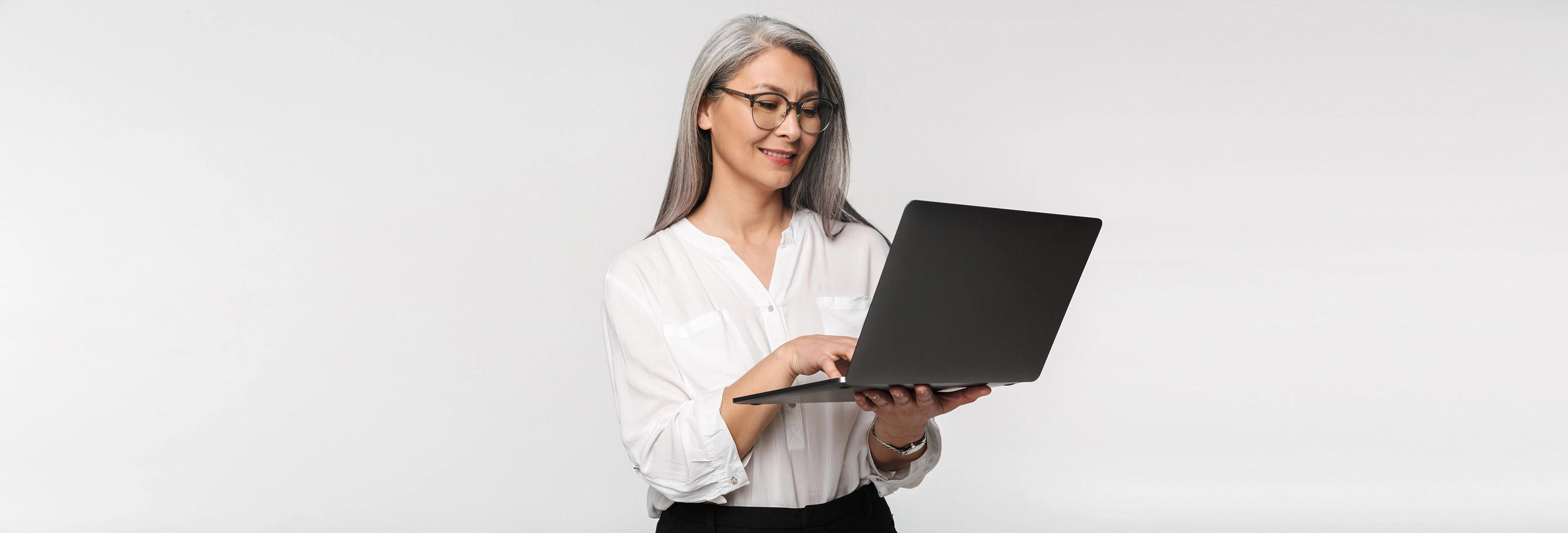 person with laptop