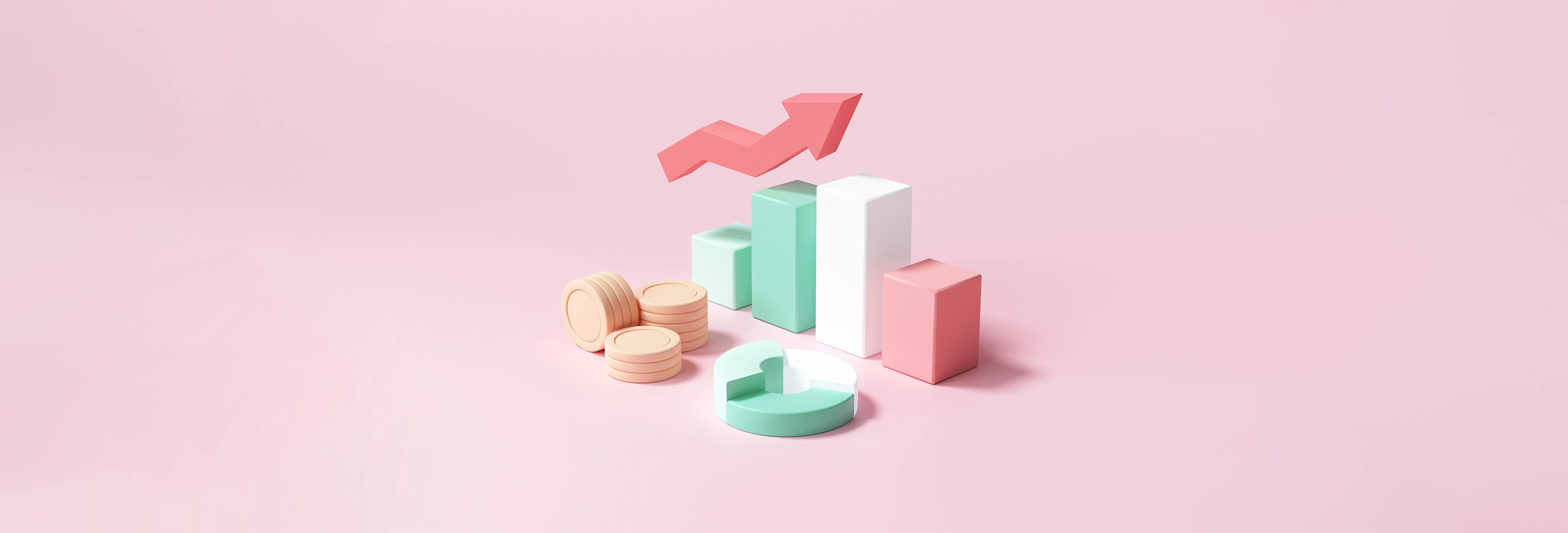 graphics on pink background