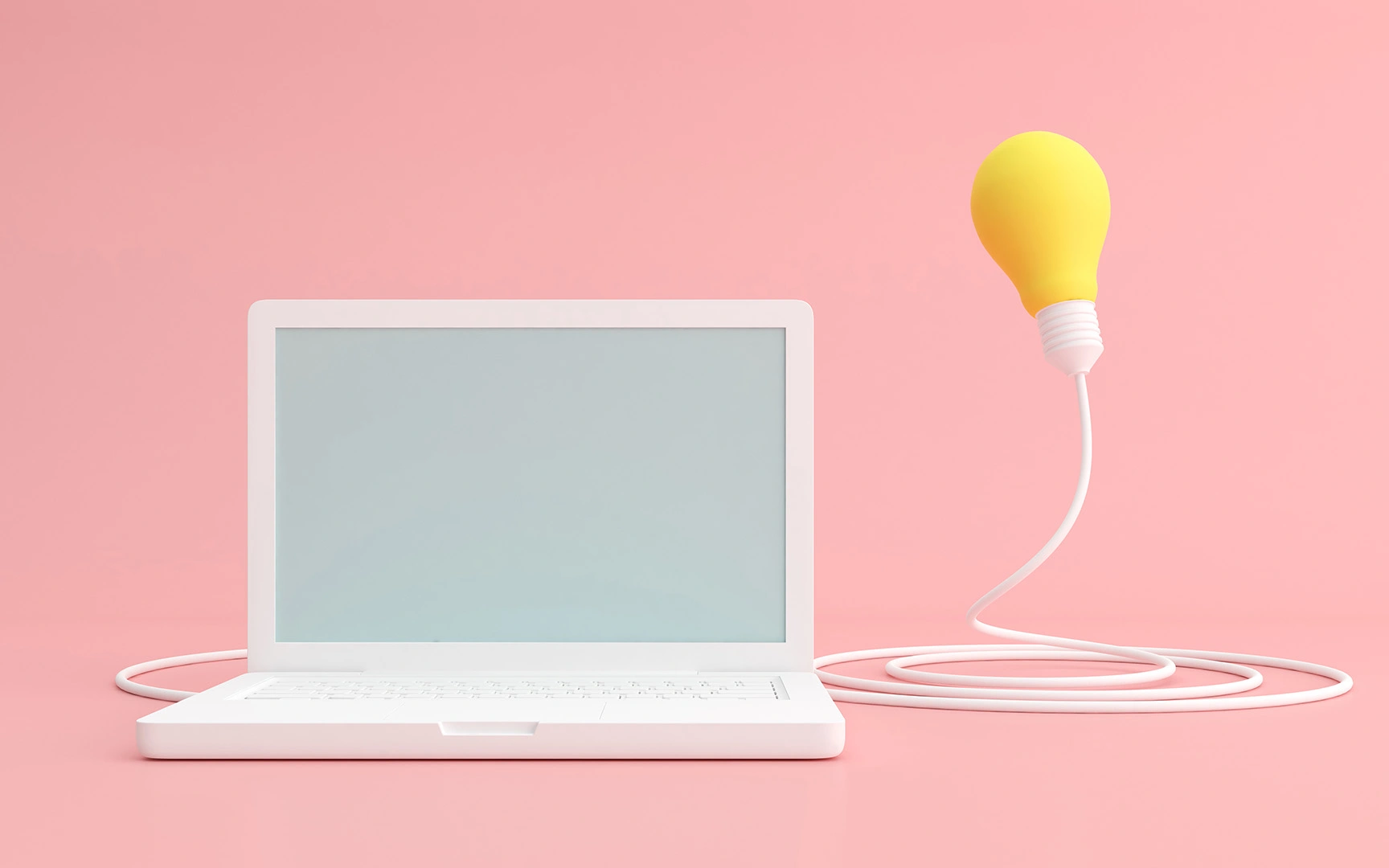 laptop with a lamp