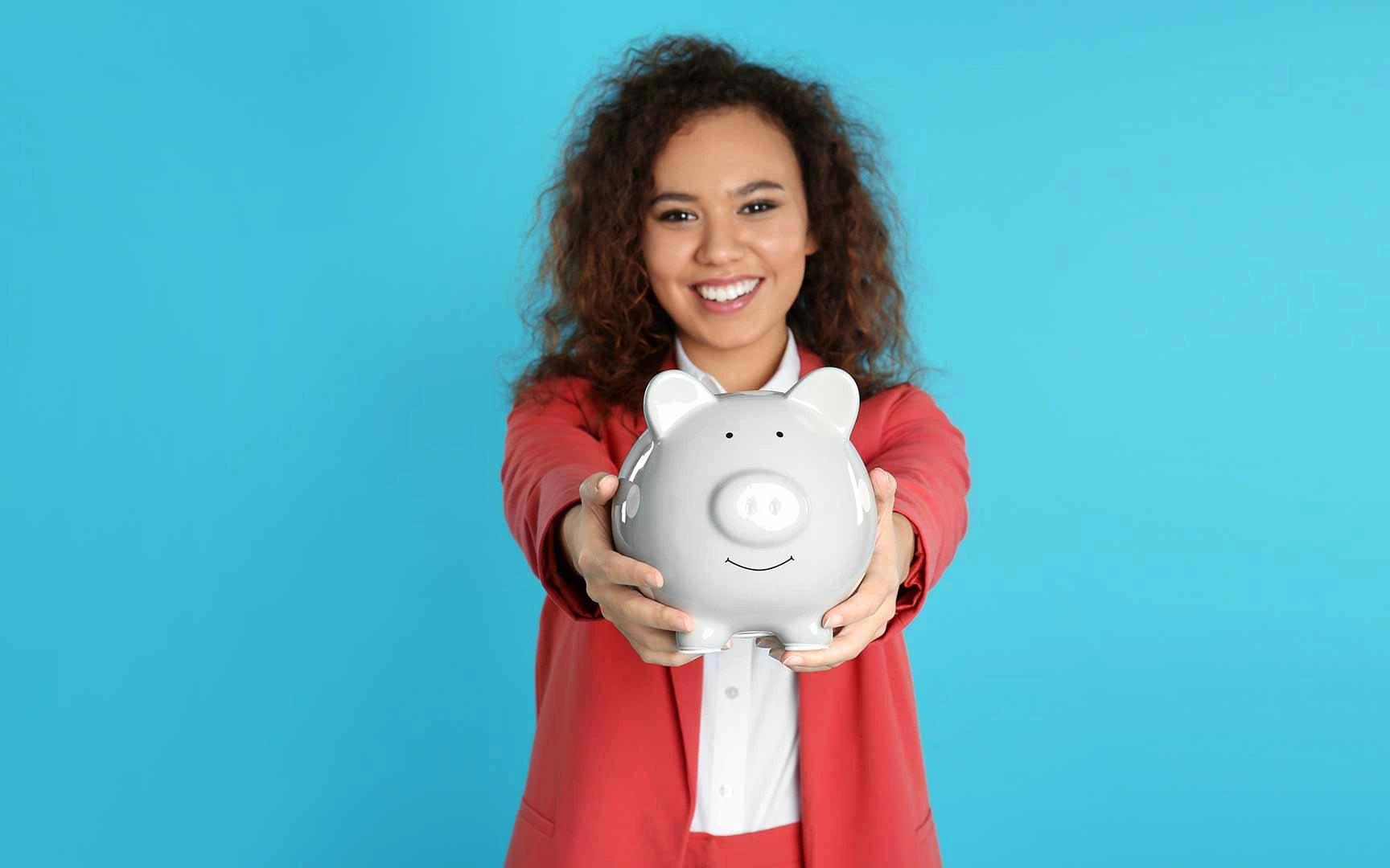 person with piggy bank
