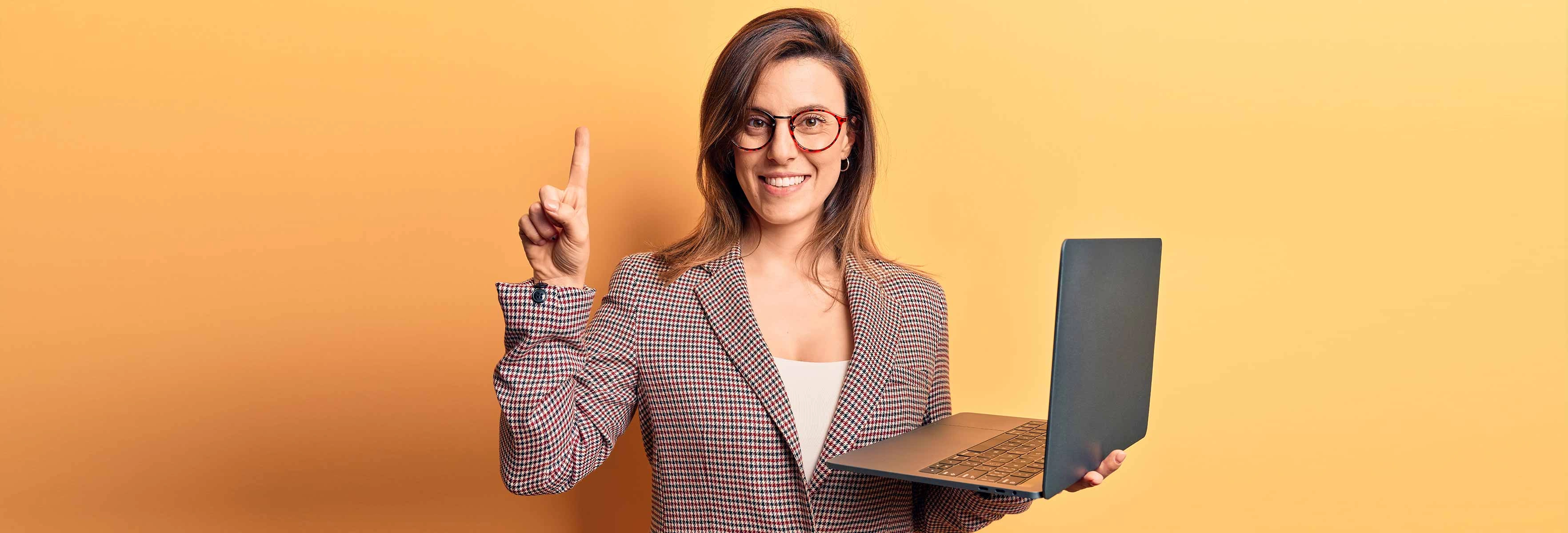 person with laptop