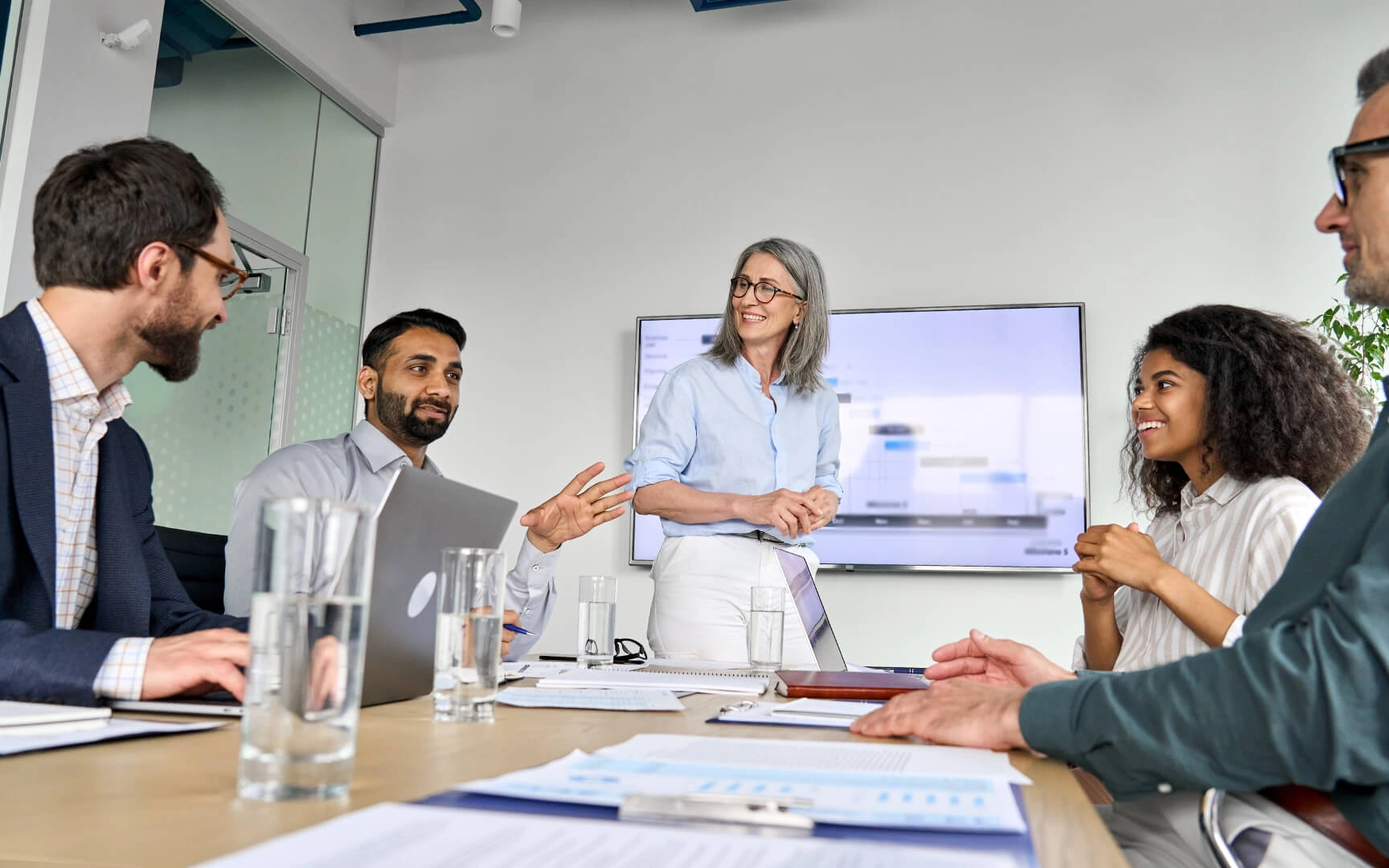people in a meeting