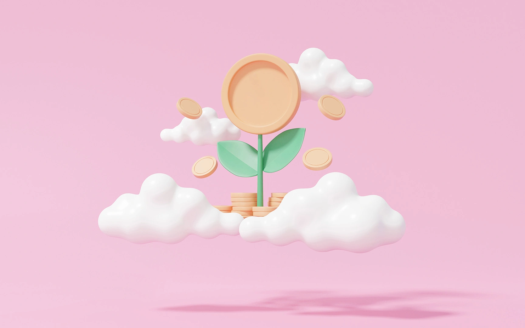 Coins in the clouds