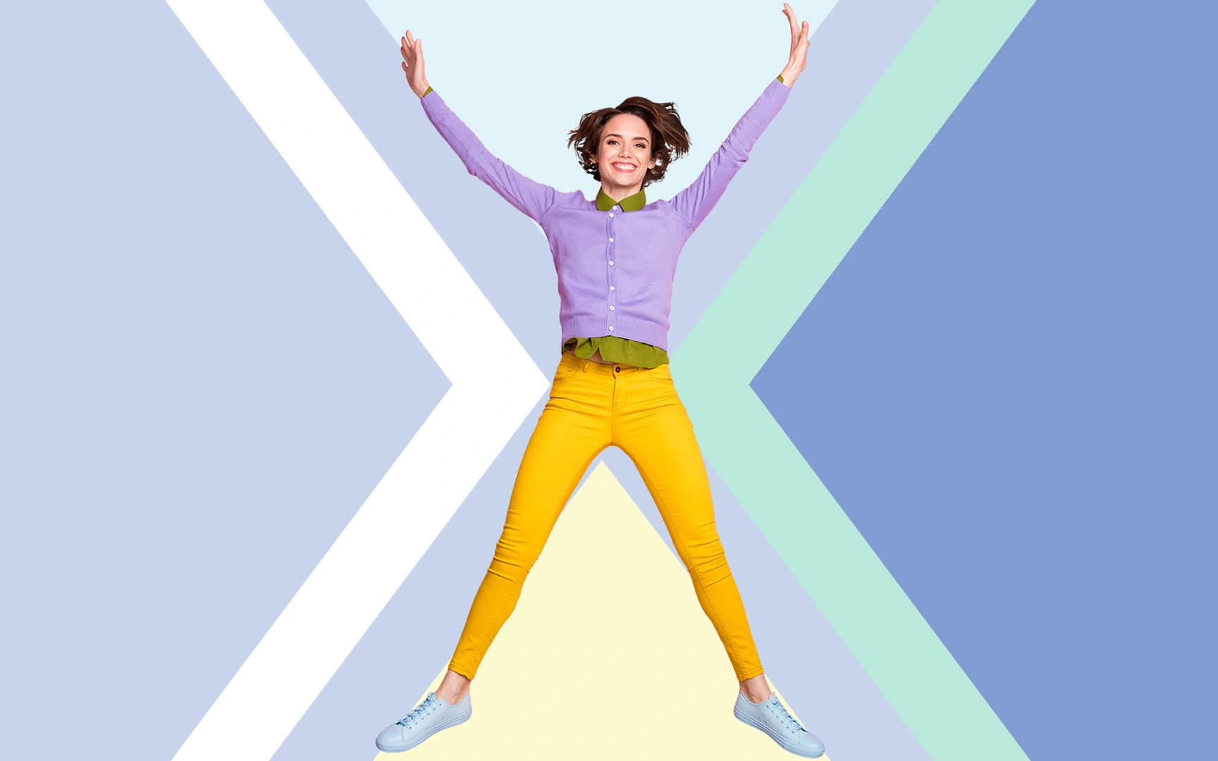 woman jumping