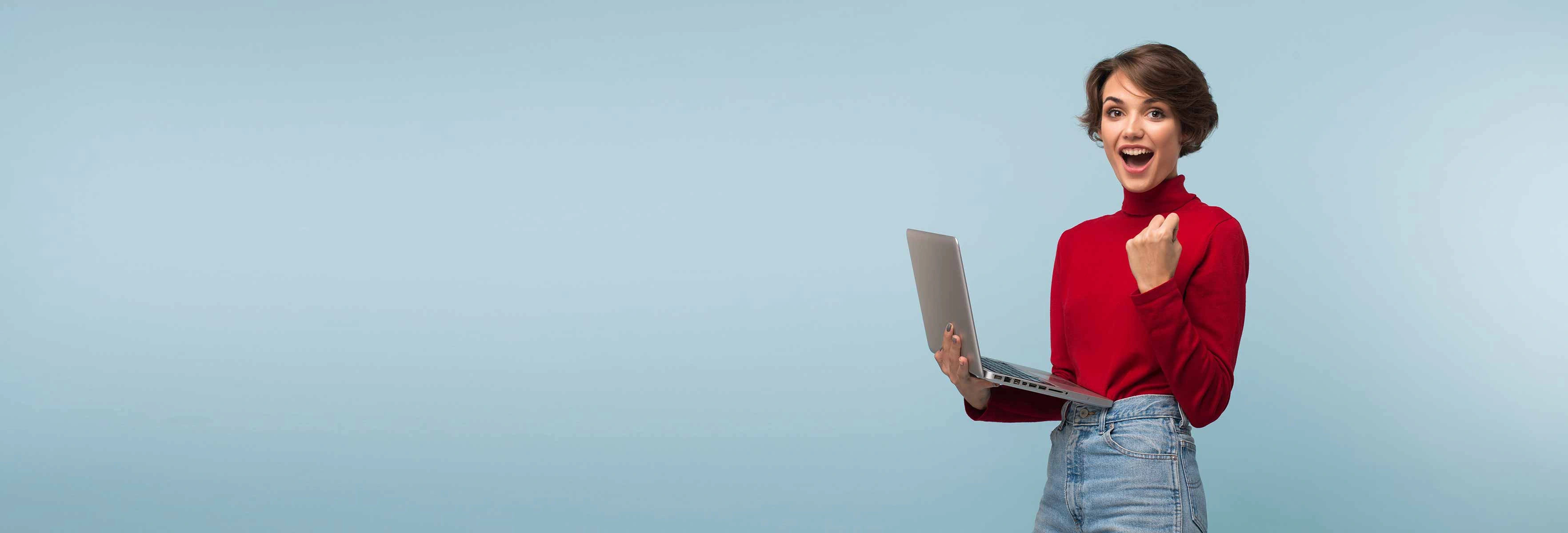 Woman with laptop