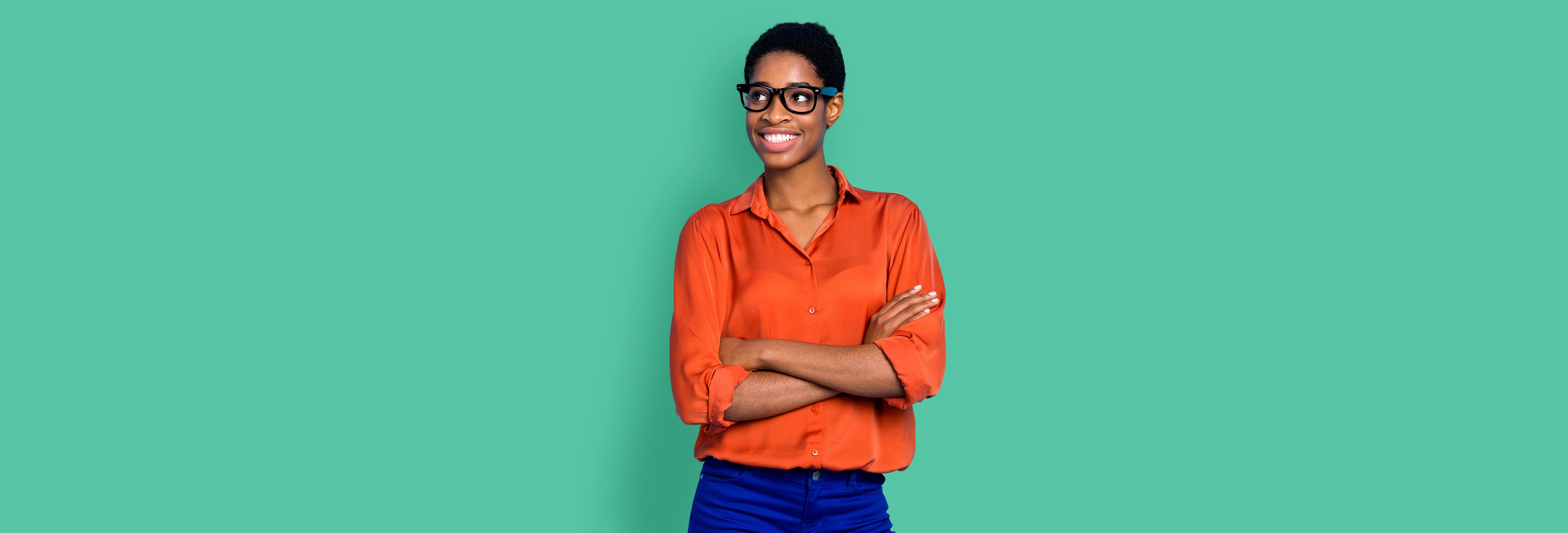 woman smiling
