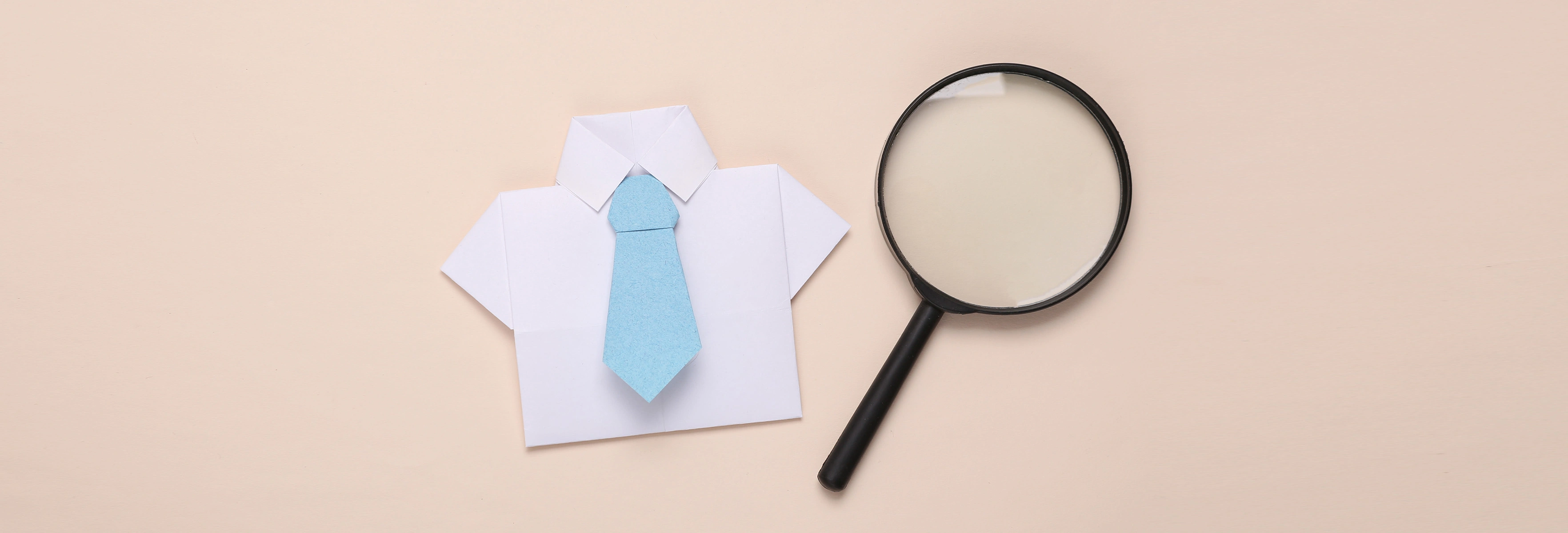 shirt tie magnifying glass