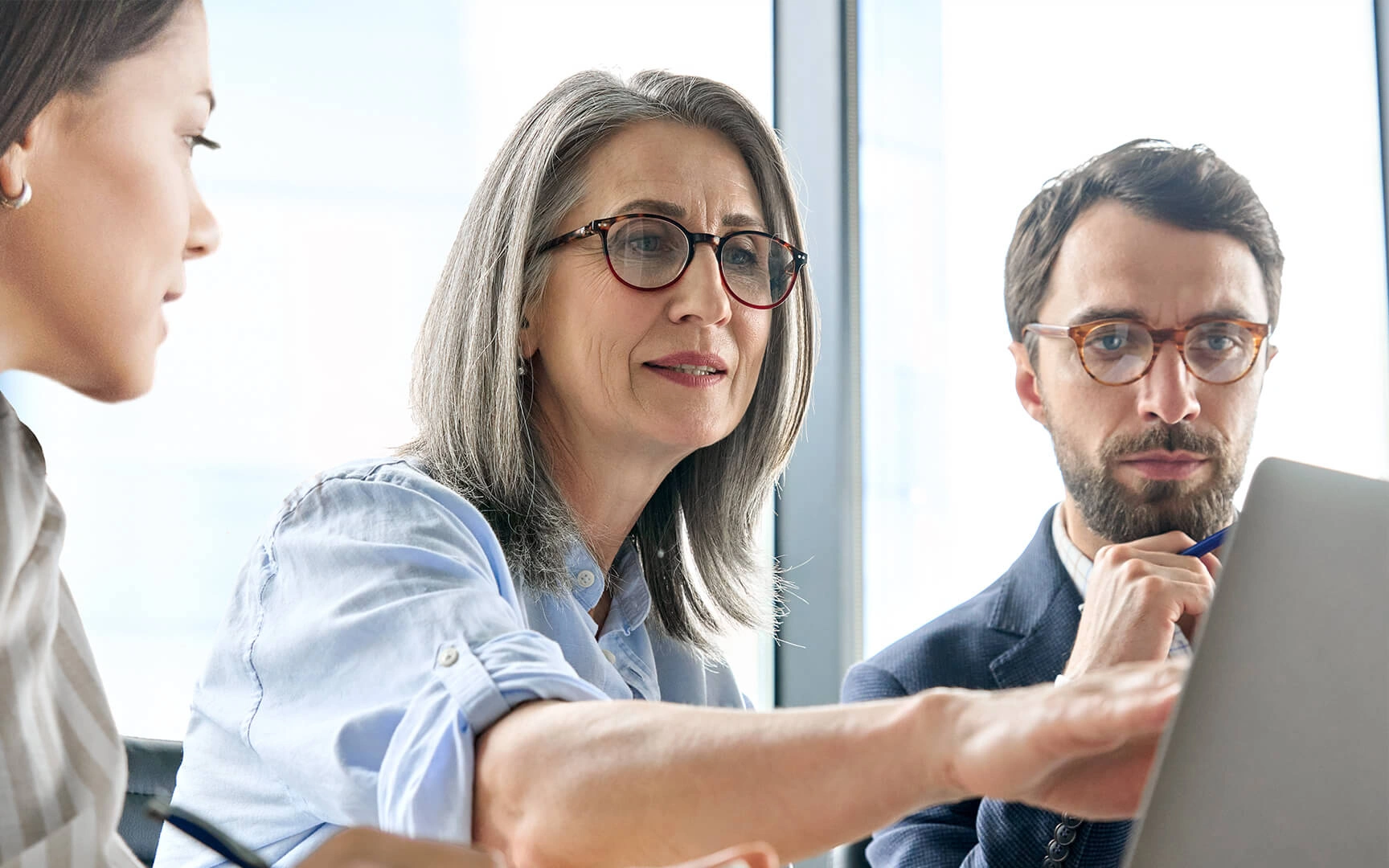 woman in a meeting