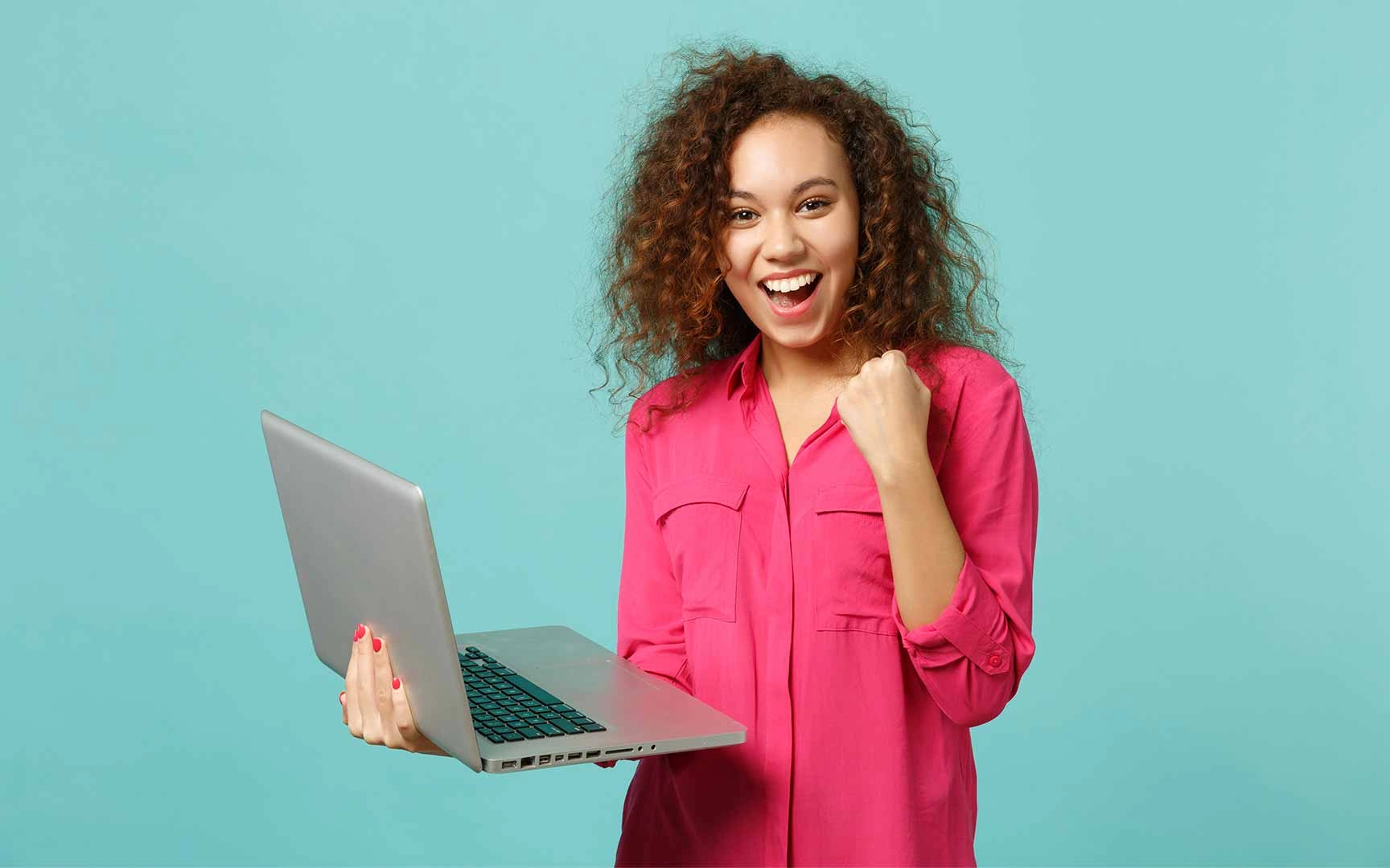 woman with laptop