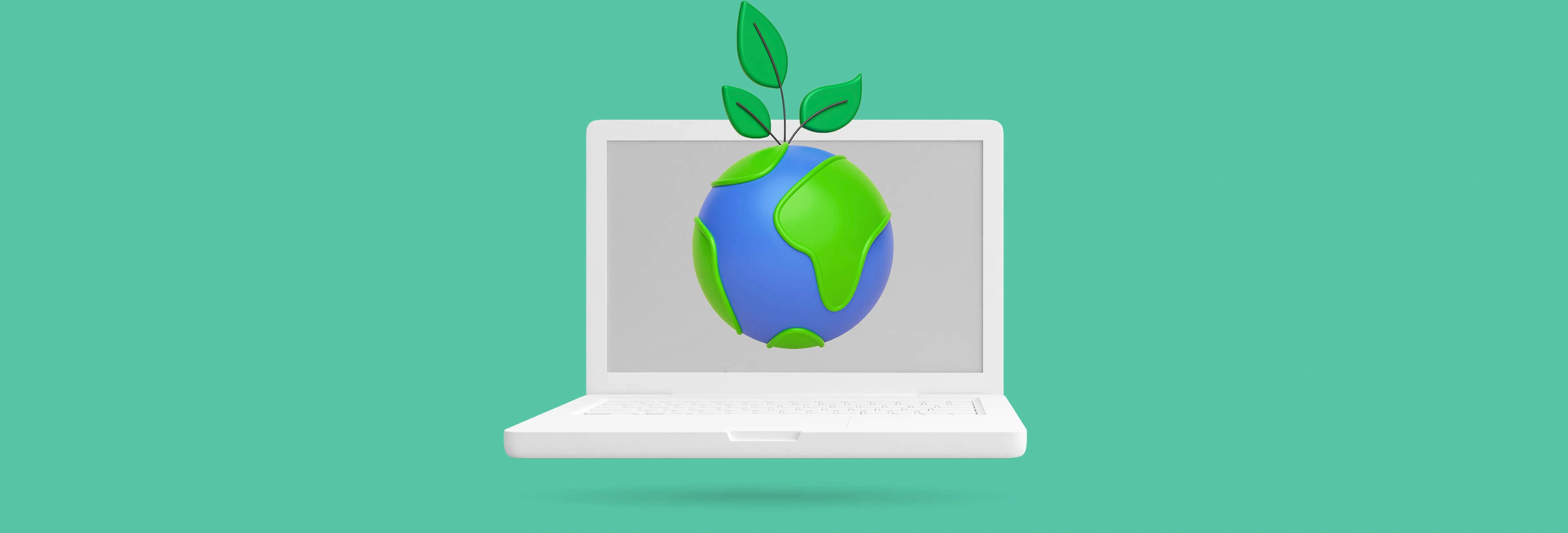 laptop with world