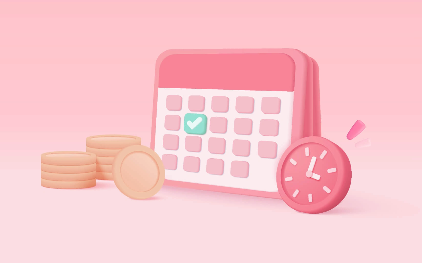 calendar and coins