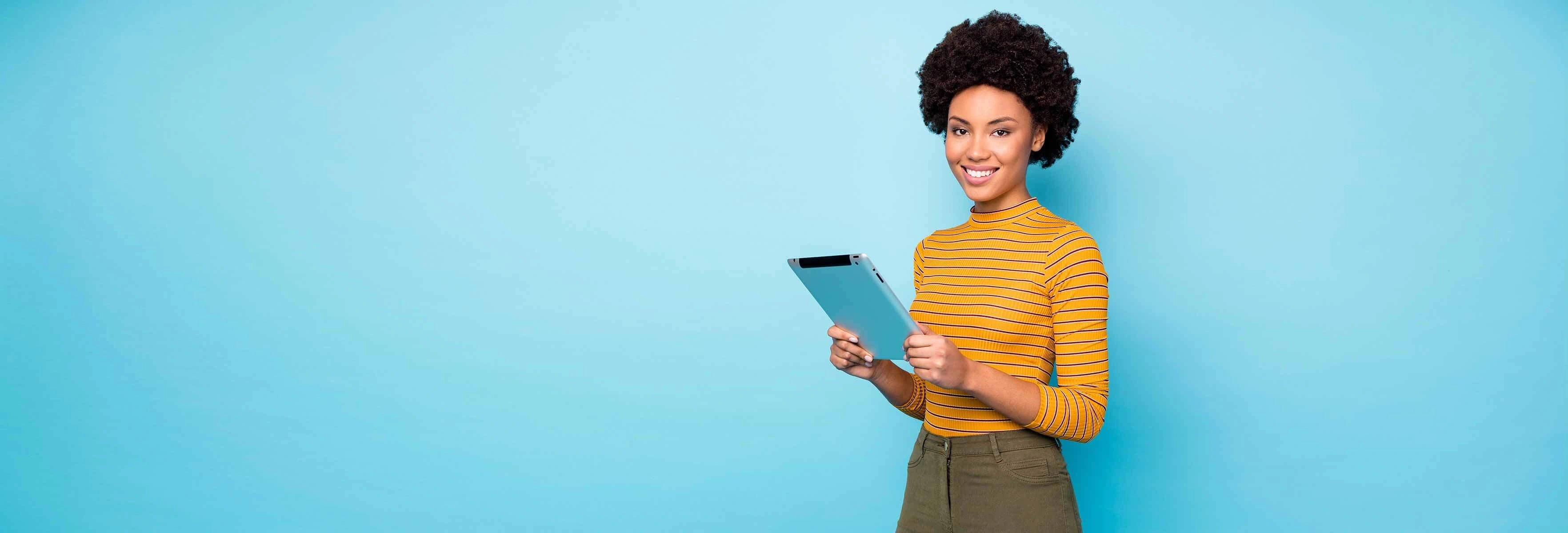 Woman with tablet