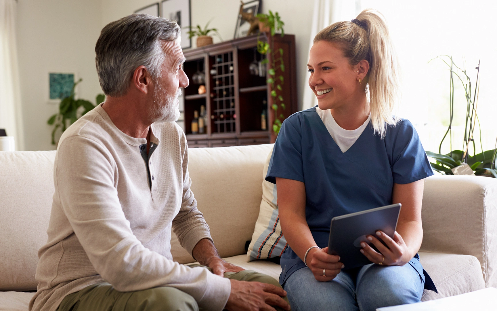 healthcare worker with patient