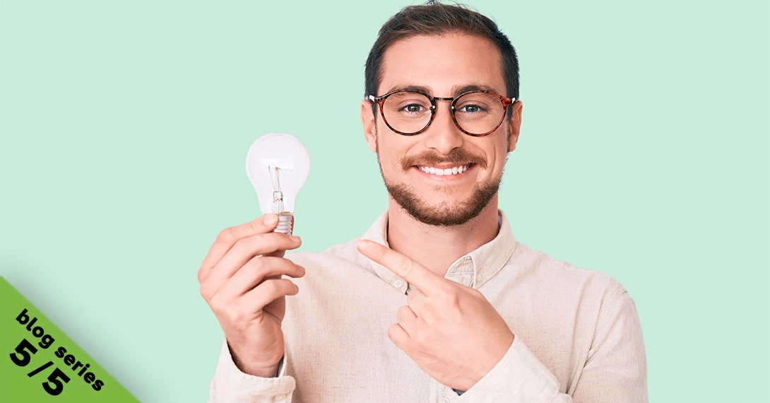 men showing a lamp in the hand