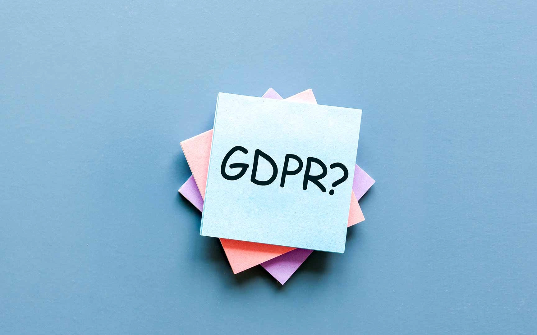 different coloured post-it notes and one says "GDPR?"