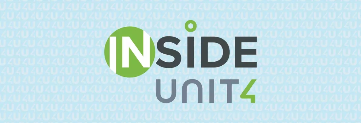 "Inside Unit4" text centered on a blue background