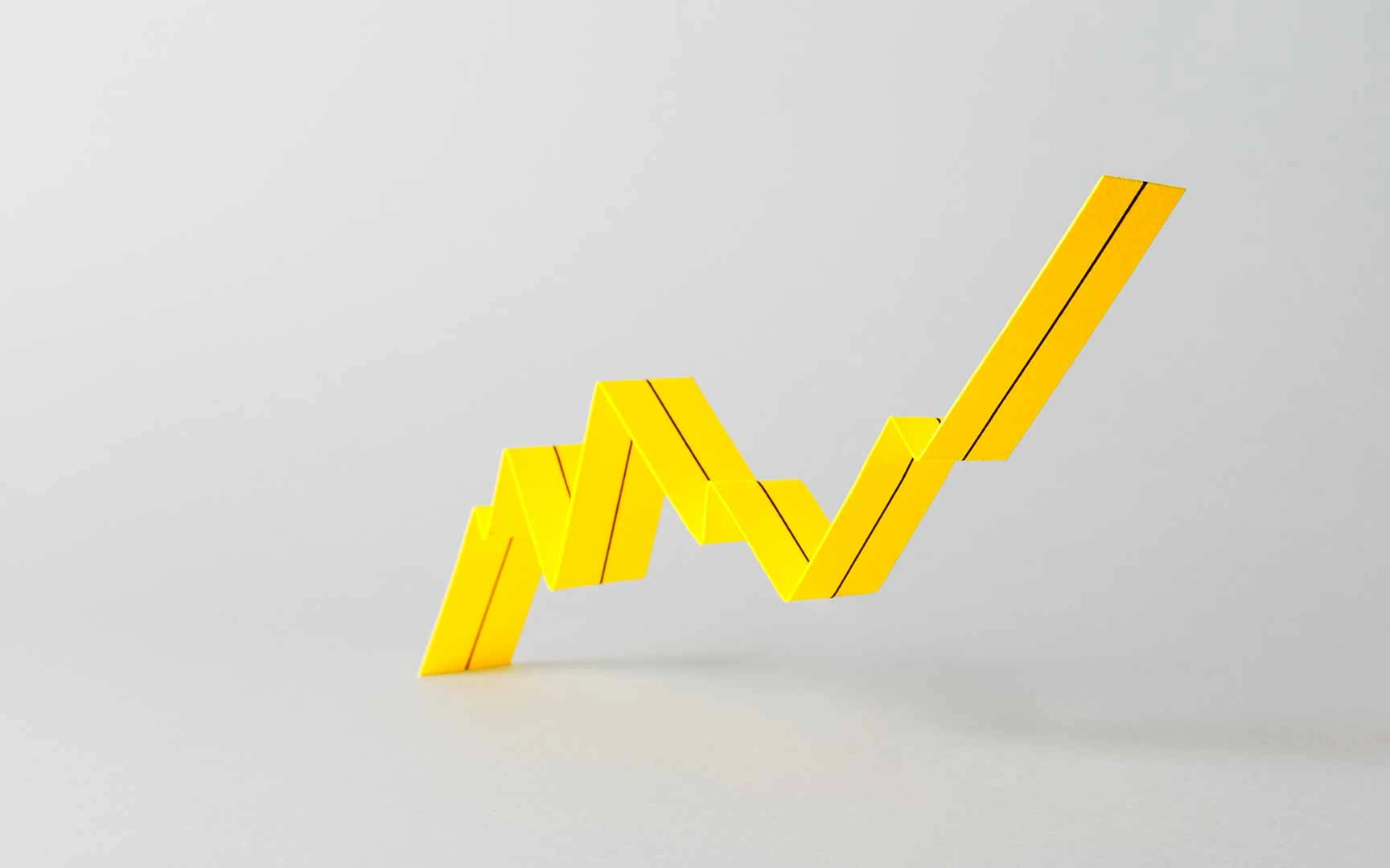 yellow 3D graph in gray background