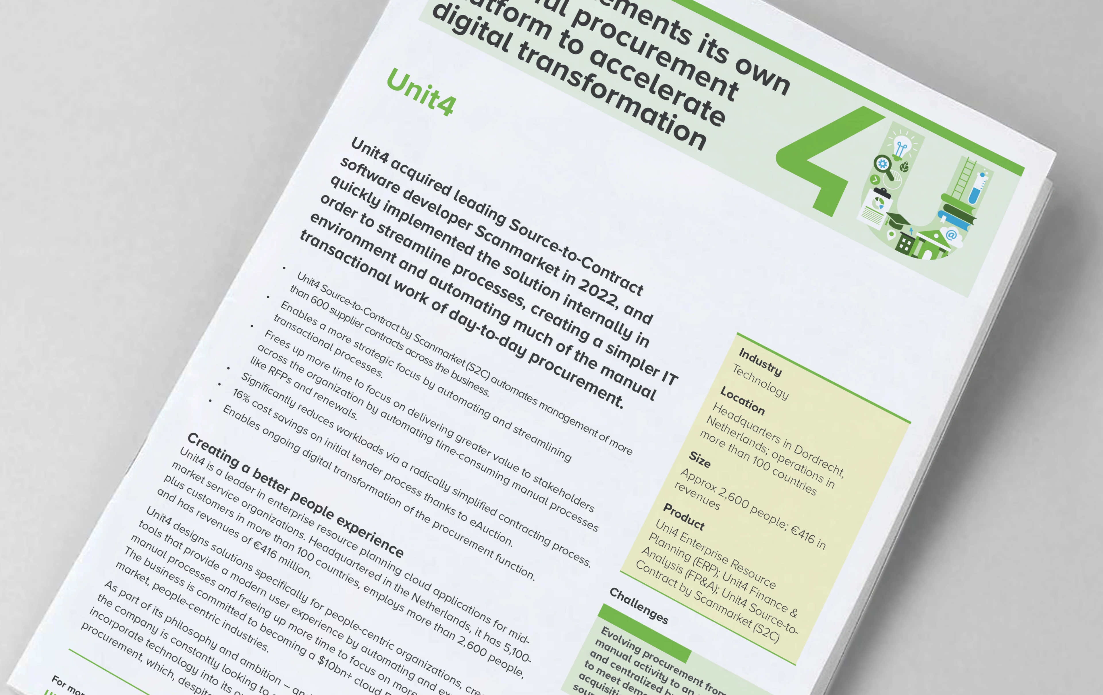 Cover image for Unit4 success story about S2C