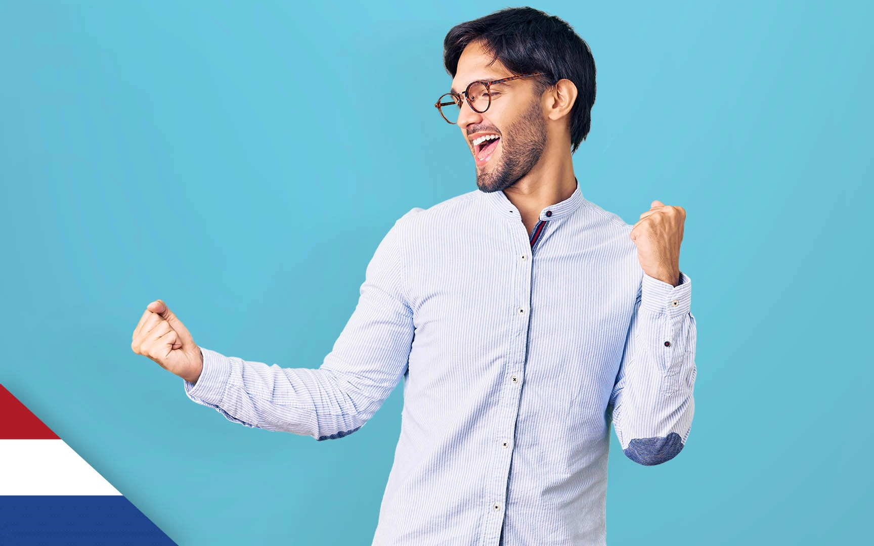Happy man dancing