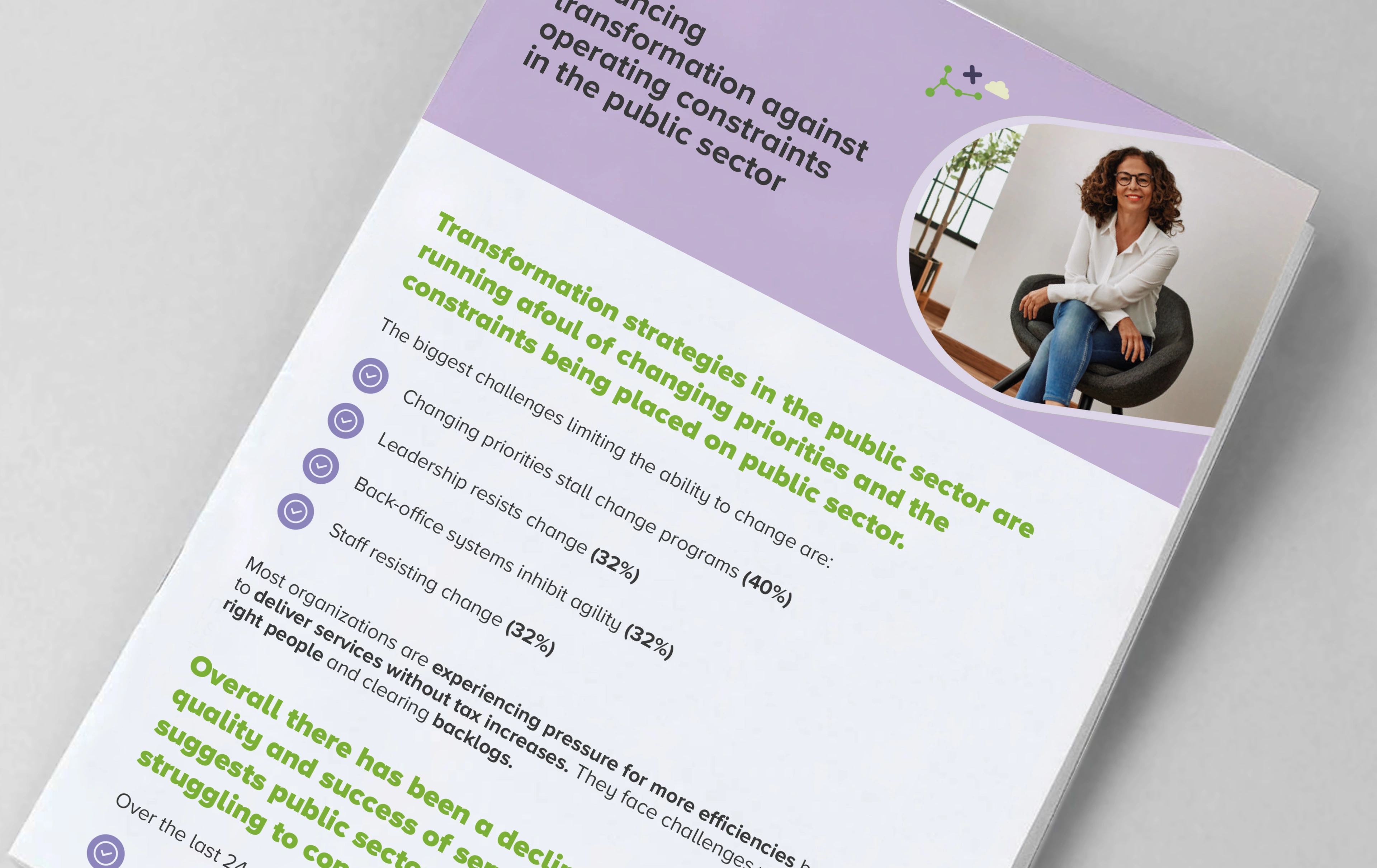 Cover image for whitepaper "Balancing transformation against operating constraints in the public sector"
